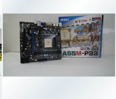 MSI A55M-P33 Motherboard SKT.FM1 AMD A55 MATX CSM CROSSFIRE DVI+